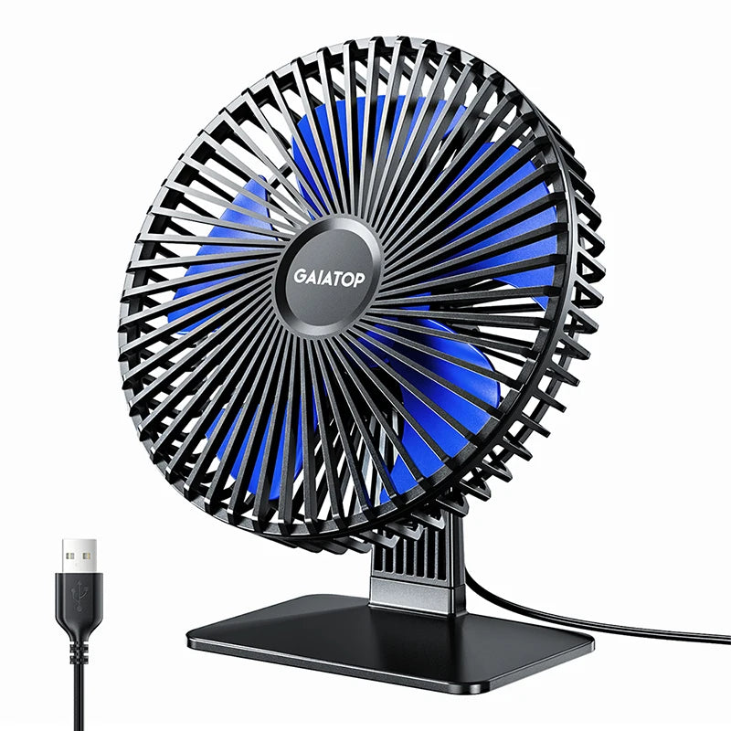 SilentUSBWind Adjustable Desk Fan 4-Speed Ultra Quiet