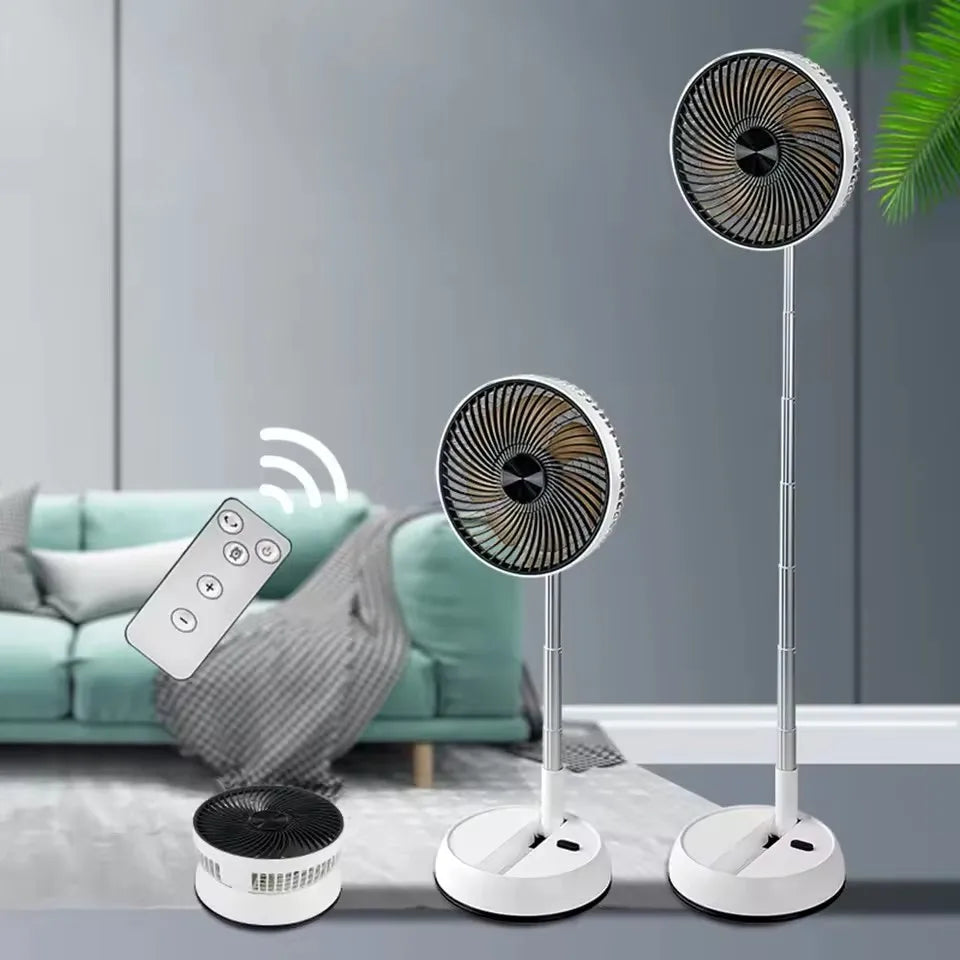 SilentUSBWind Foldable Rechargeable Standing Fan 6000mAh