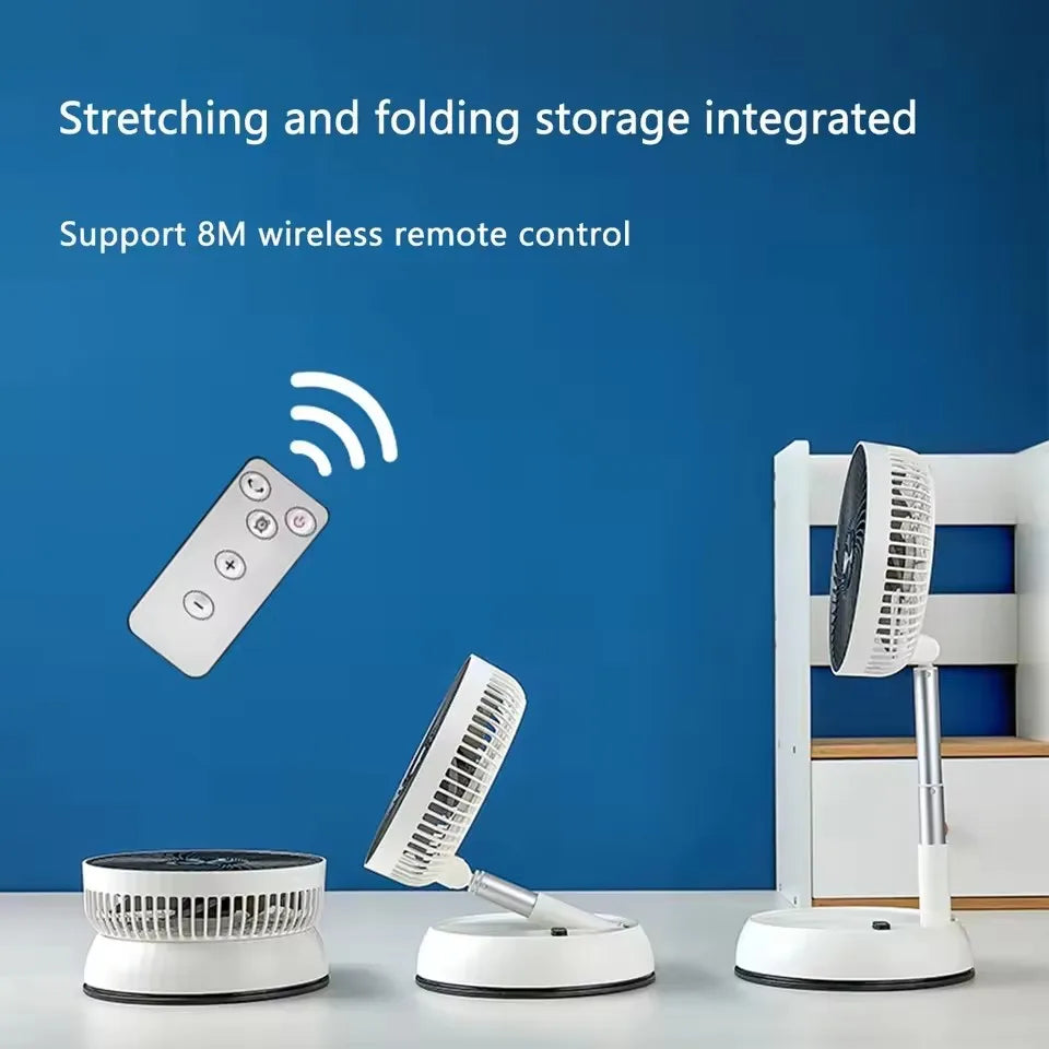 SilentUSBWind Foldable Rechargeable Standing Fan 6000mAh
