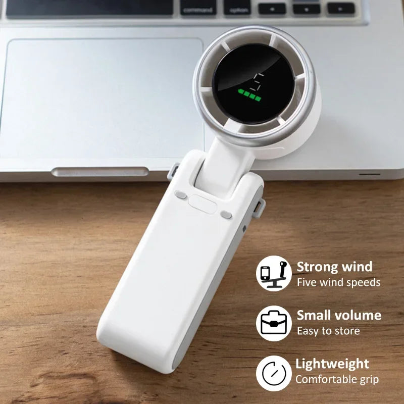 SilentUSBWind Foldable Neck & Handheld Mini Fan