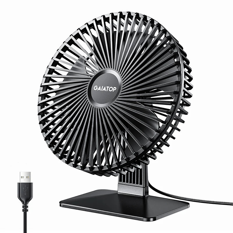 SilentUSBWind Adjustable Desk Fan 4-Speed Ultra Quiet